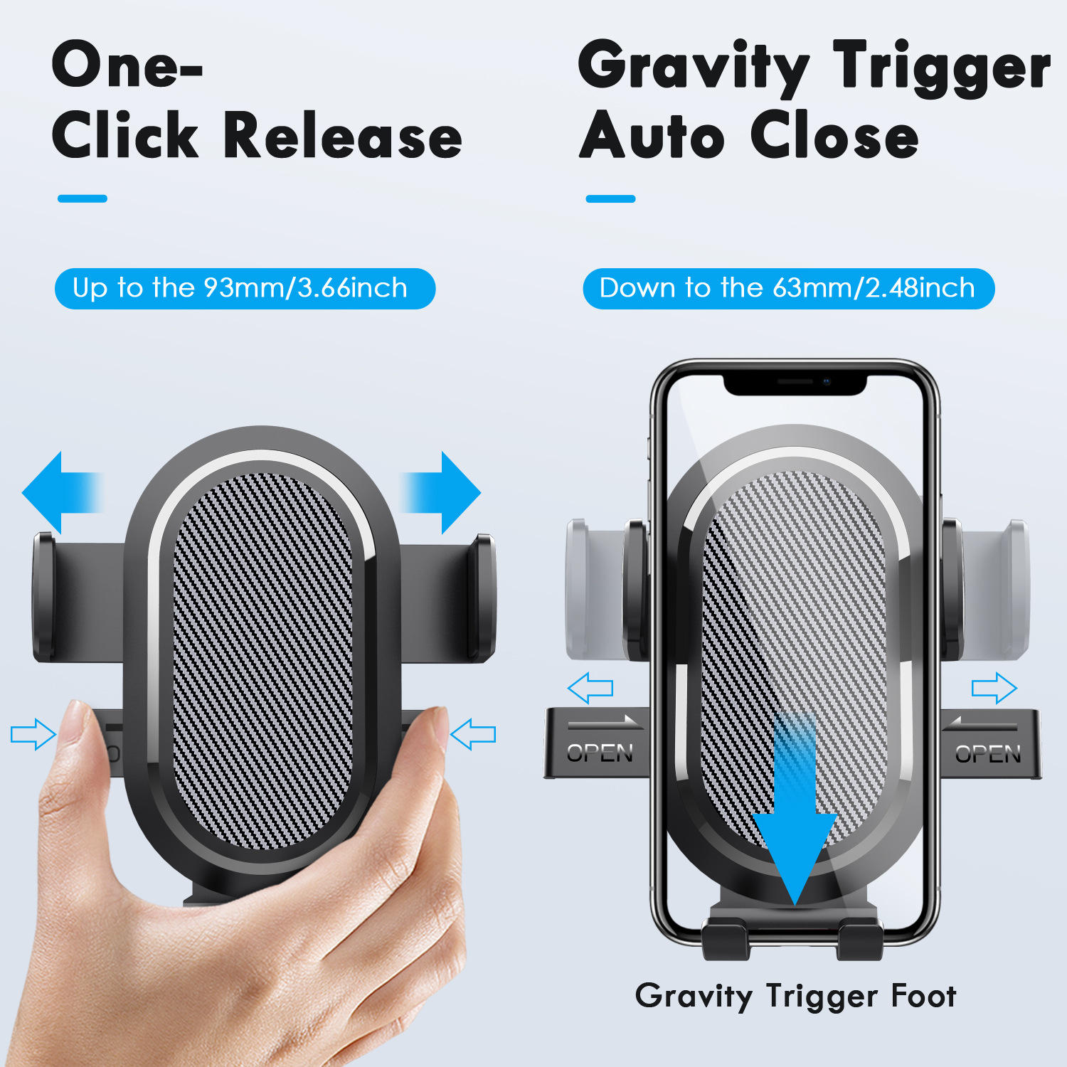 Universal Car Windscreen Grip Plastic Suction Cup Mobile Phone Holder with Adjustable Height Dashboa